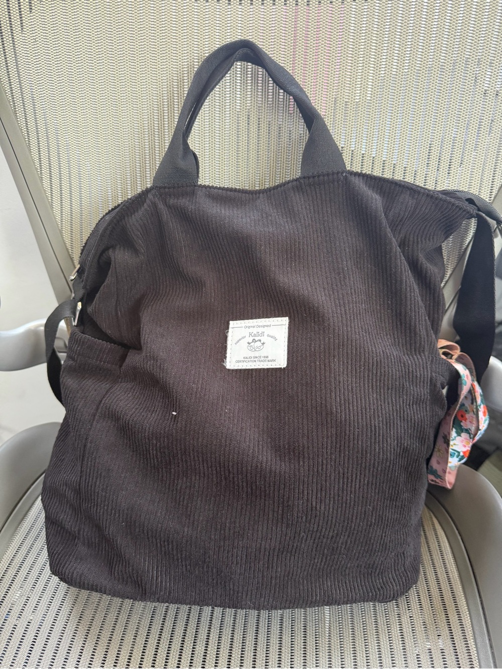 Amazon Black Corduroy Hobo Tote Bags